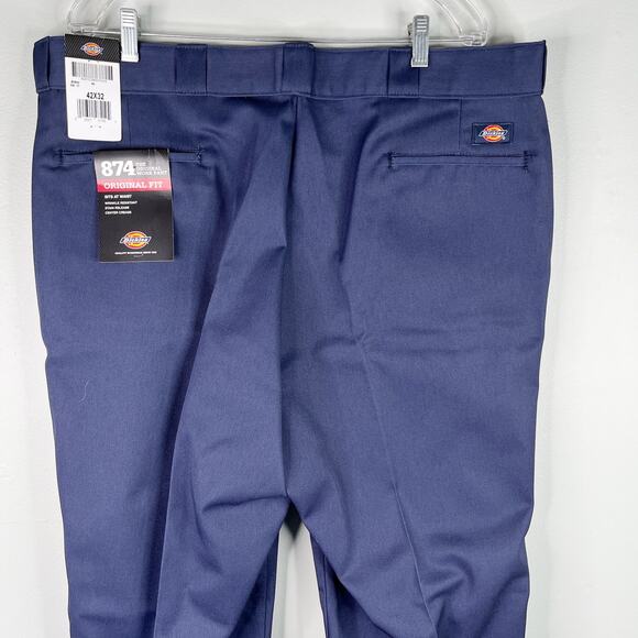 Dickies Original Fit 874 Navy Work Pants 42 x 32 New - Picture 5 of 11
